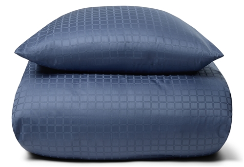 Billede af Luksus sengetøj - 140x200 cm - 100% Bomuldssatin sengelinned - Daisy blå  - By Night jacquard vævet sengesæt